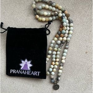Pranaheart Pastel Spiritual Beaded Necklace With Velvet Pouch